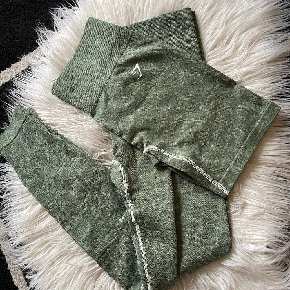 Gymshark (M) Adapt Safari Force Green Leggings